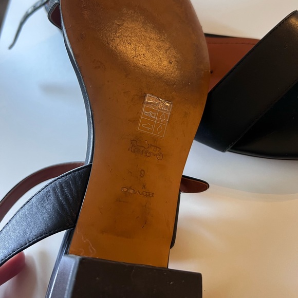Coach Black Ida Sandal Sz 9 - Picture 3 of 5